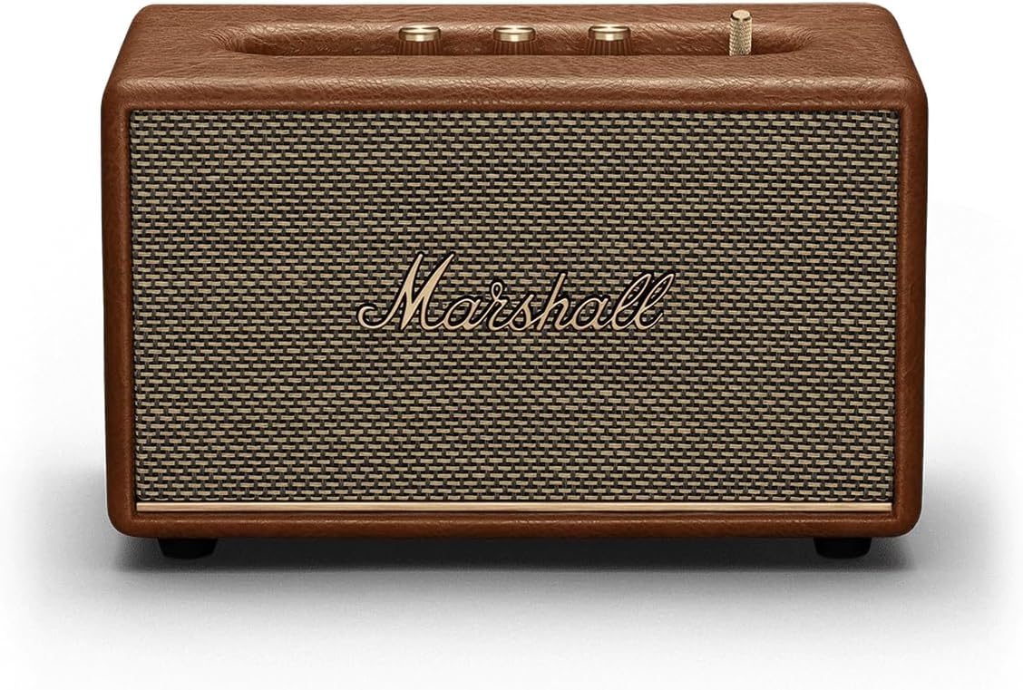 Marshall Acton III 60W Premium Home Wireless Speaker - Enjoy immersive Marshall sound in stylish brown design. 7340055387101