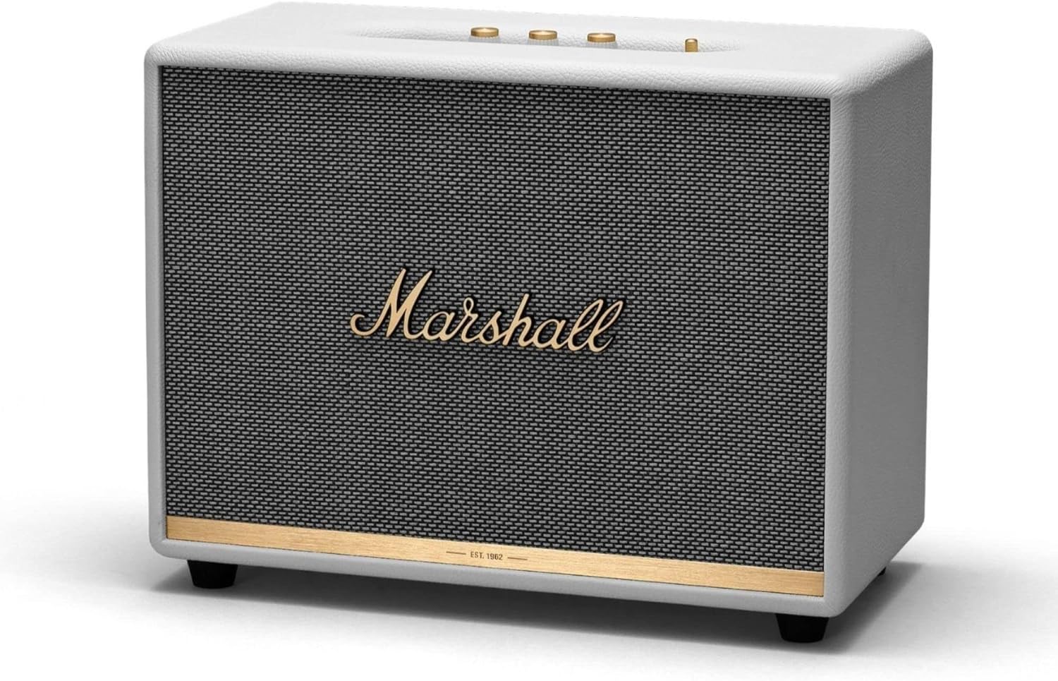 1002491 - Marshall Woburn II Bluetooth Speaker - White - High-quality audio performance. 7340055358248