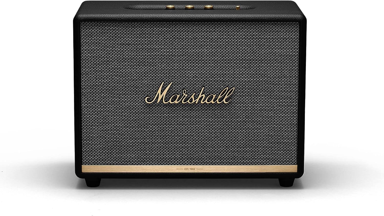 Marshall Woburn II Wireless Bluetooth Speaker in Black - Powerful sound with high trebles, clear mid range, and deep bass. 7340055363075