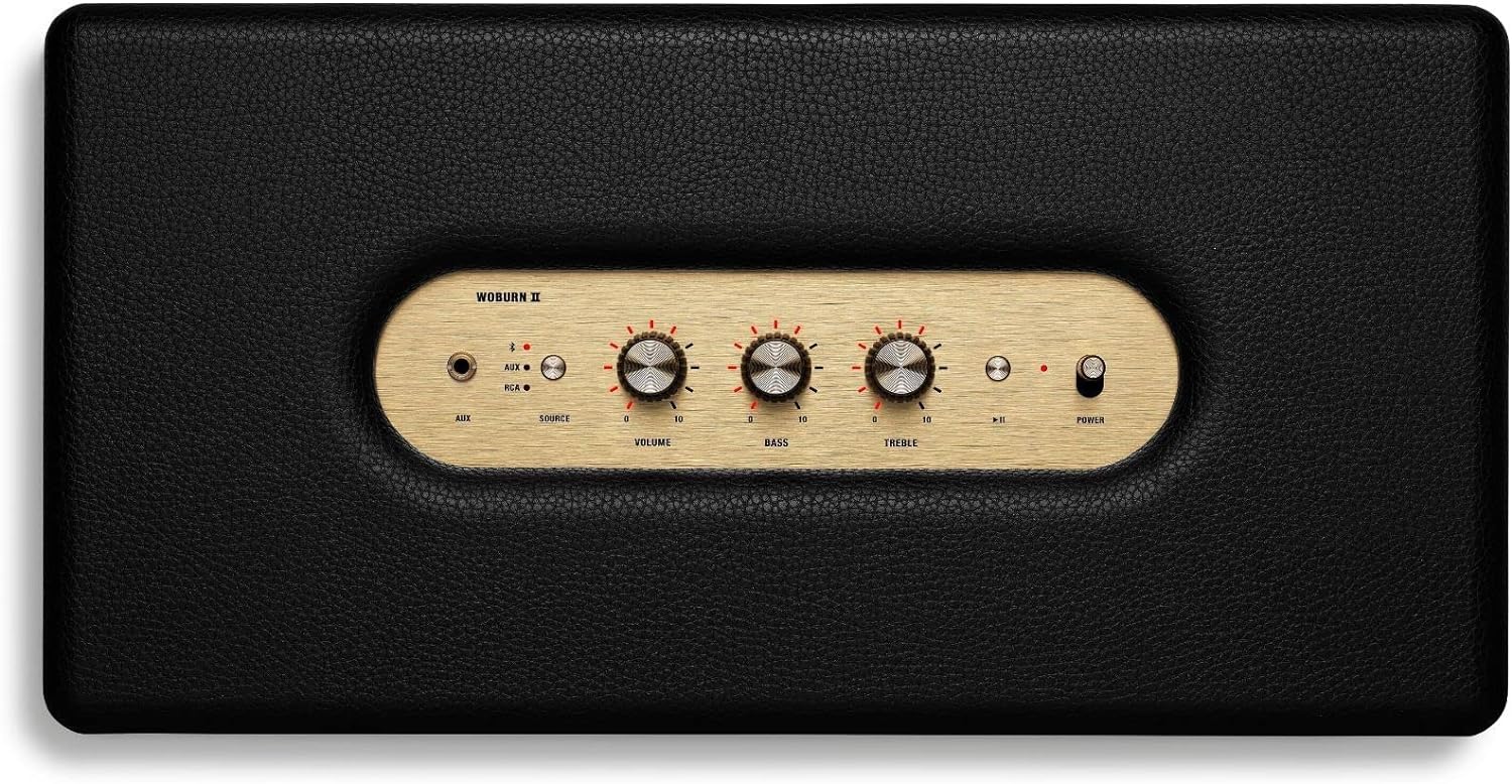 Customize your sound with Marshall Woburn II - Use the app or analog controls for perfect audio. 7340055363075