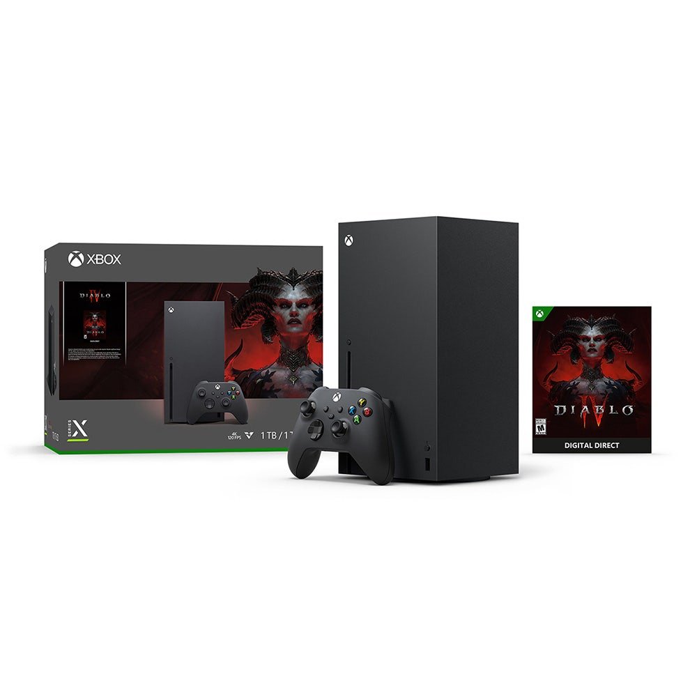 Xbox Series X (1TB) Console with Diablo IV - 4K resolution, 120 FPS, HDR TV support AF-RRT-00039