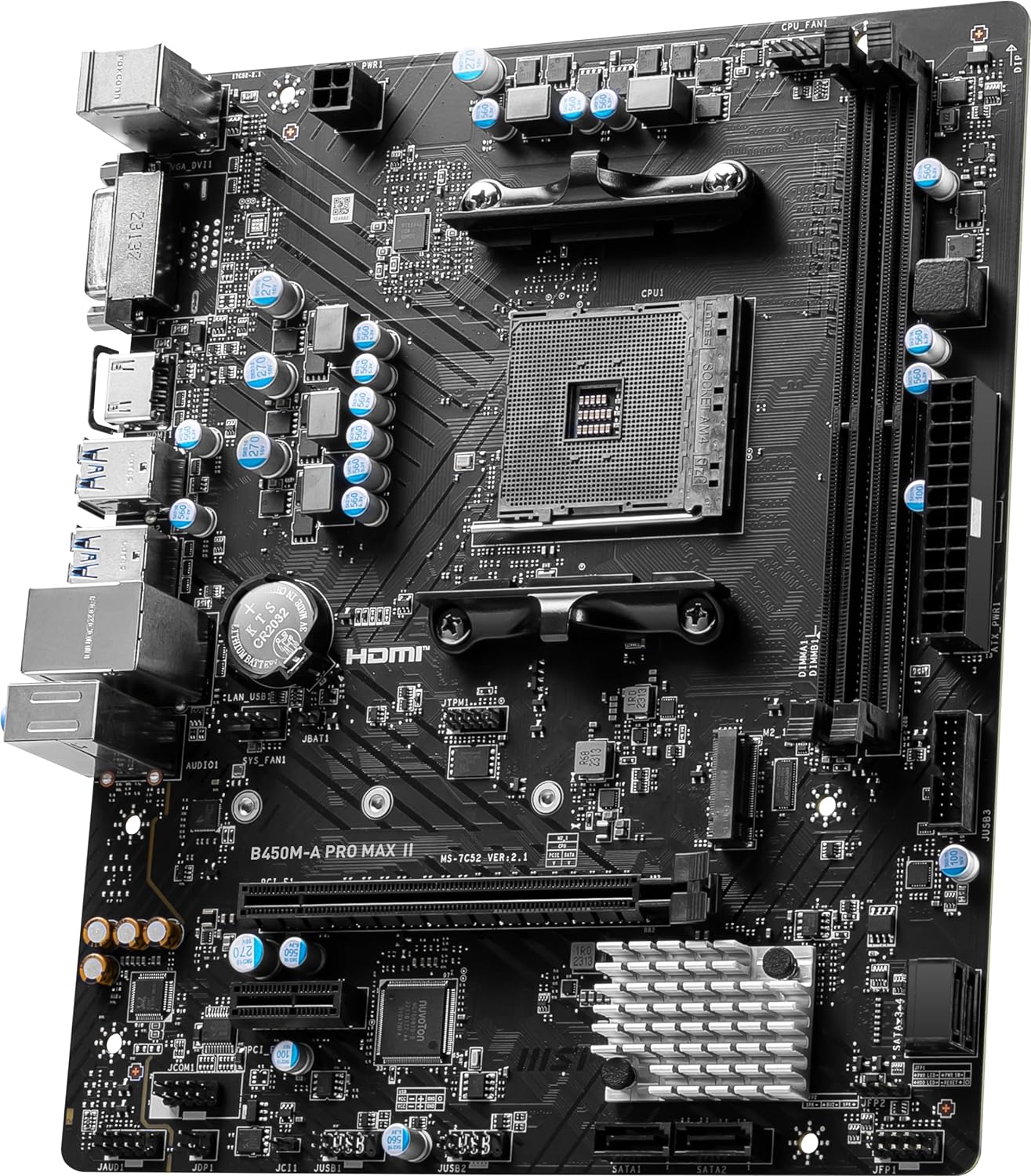 MSI B450M-A PRO MAX II Motherboard: Audio Boost technology for premium sound quality. 0824142333235