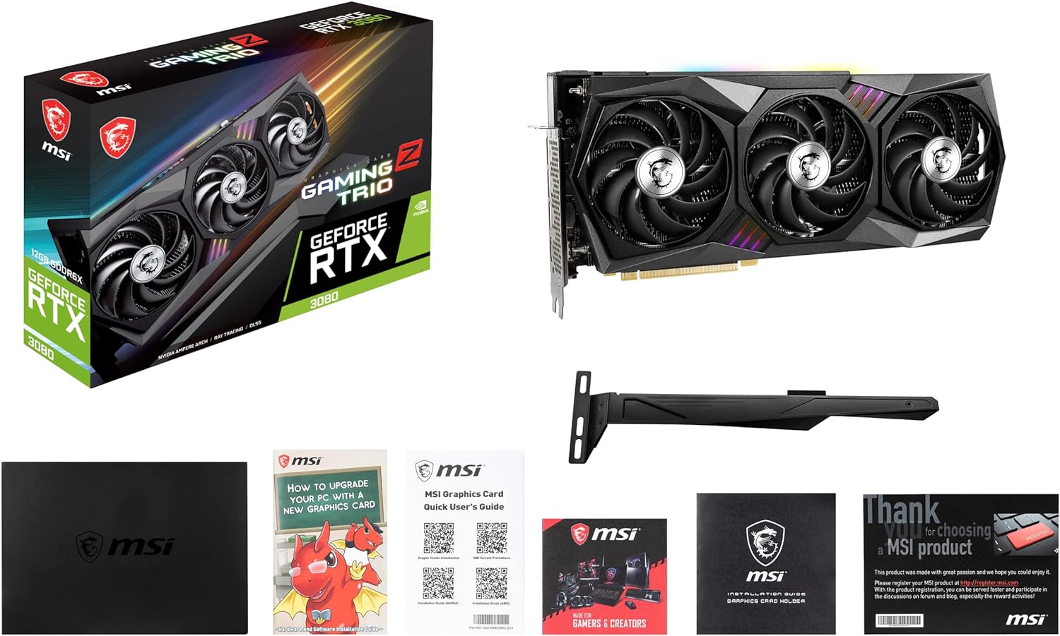 RTX 3080 Gaming Z Trio 12G LHR: Ampere Architecture, OC, Boost Clock 1815 MHz - SKU: 0824142278666