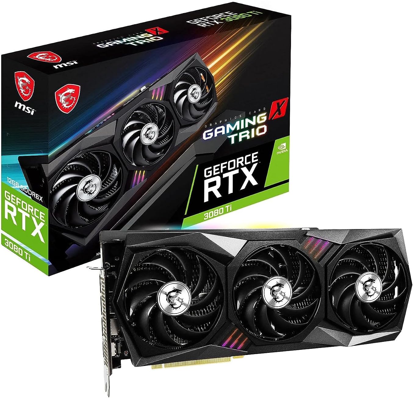 MSI Gaming GeForce RTX 3080 Ti 12GB GDRR6X Graphics Card - Powerful gaming performance. 0824142251188