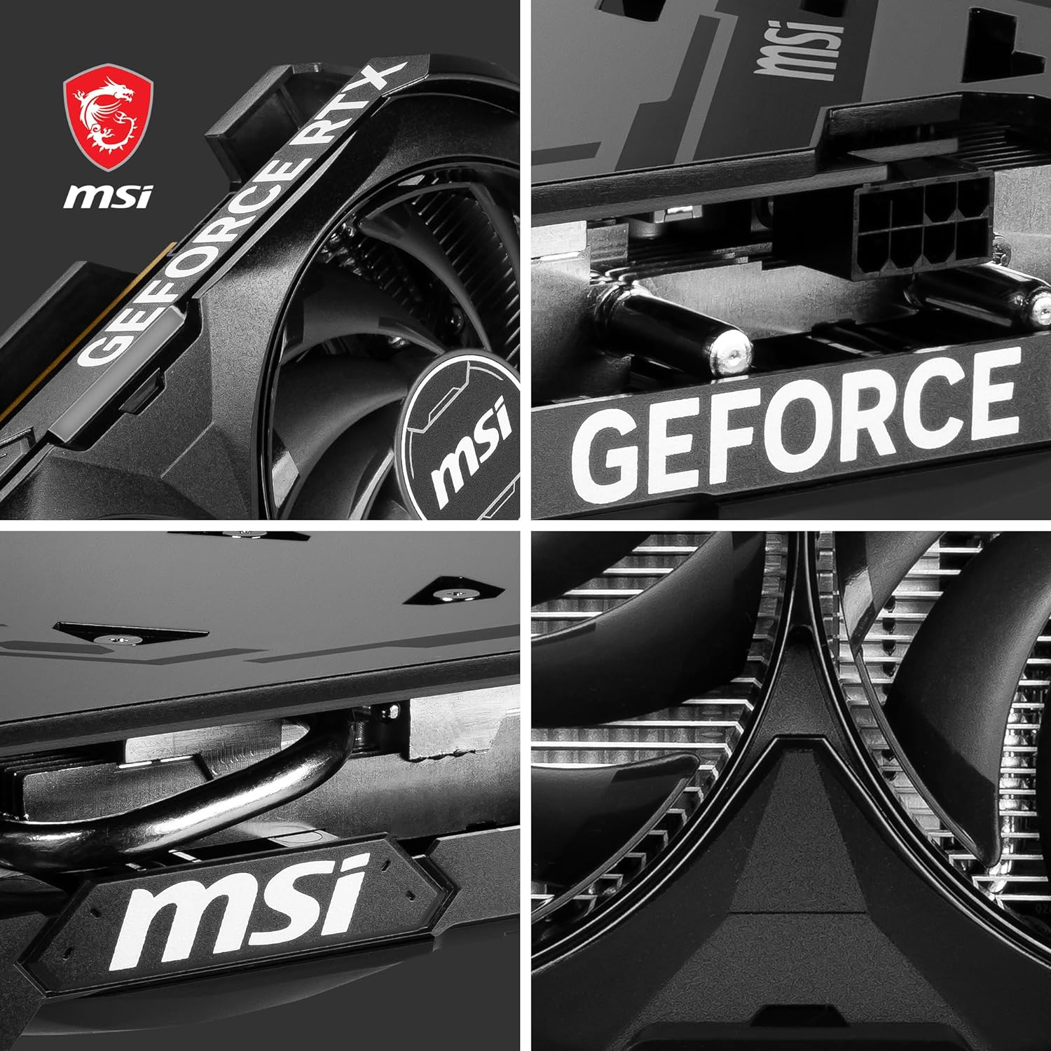 MSI GeForce RTX 4060 VENTUS 2X BLACK 8G OC NVIDIA 8 GB GDDR6 DLSS 3 - Backplate design for improved airflow and heat dissipation. 4711377115421