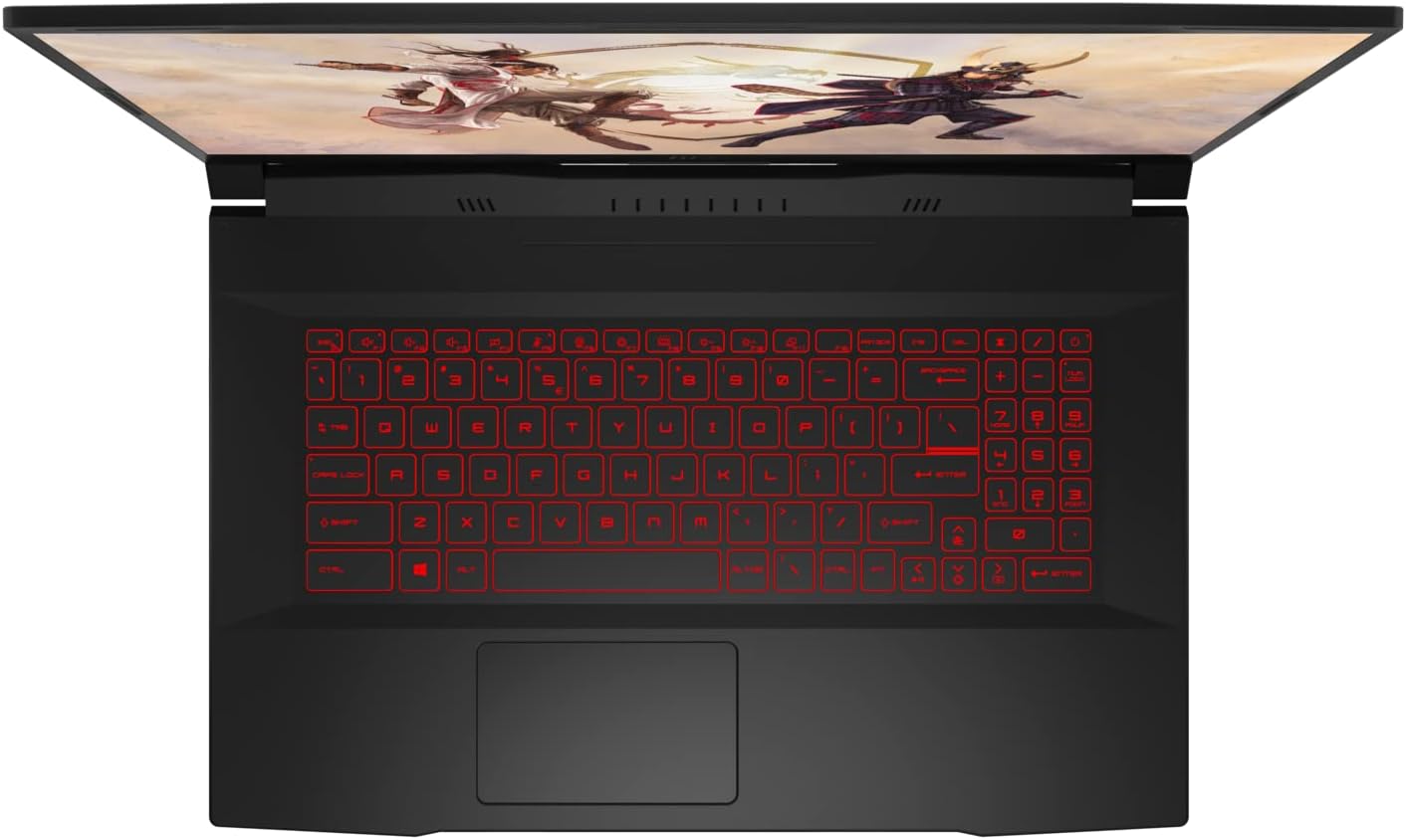 Sleek Black MSI Katana GF76 11UC-095UK Gaming Laptop - 17.3 FHD, Intel Core i7, NVIDIA GeForce RTX 3050 4719072831356