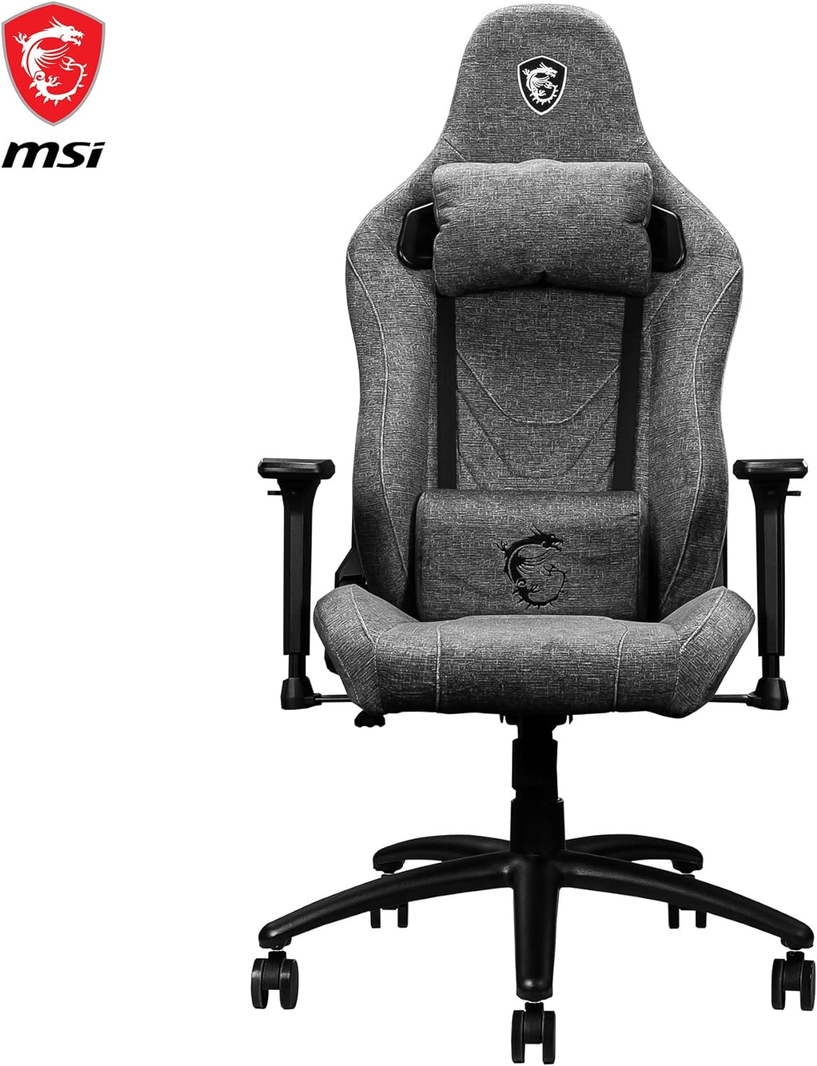 Comfortable MSI MAG CH130I REPELTEK FABRIC Gaming Chair - Generous seat size and high back with padded wings for support. 4719072838157