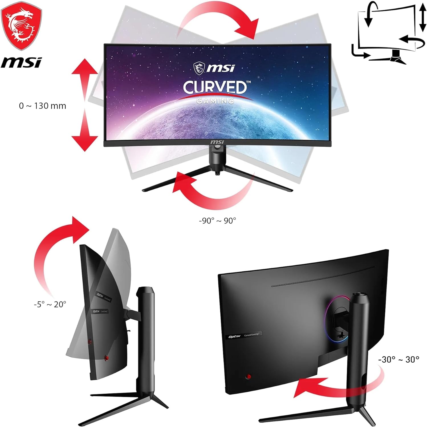 MSI MAG301CR2 Monitor - FreeSync, HDR Ready, USB C - Enhance your gaming performance and visual quality. 0824142223550