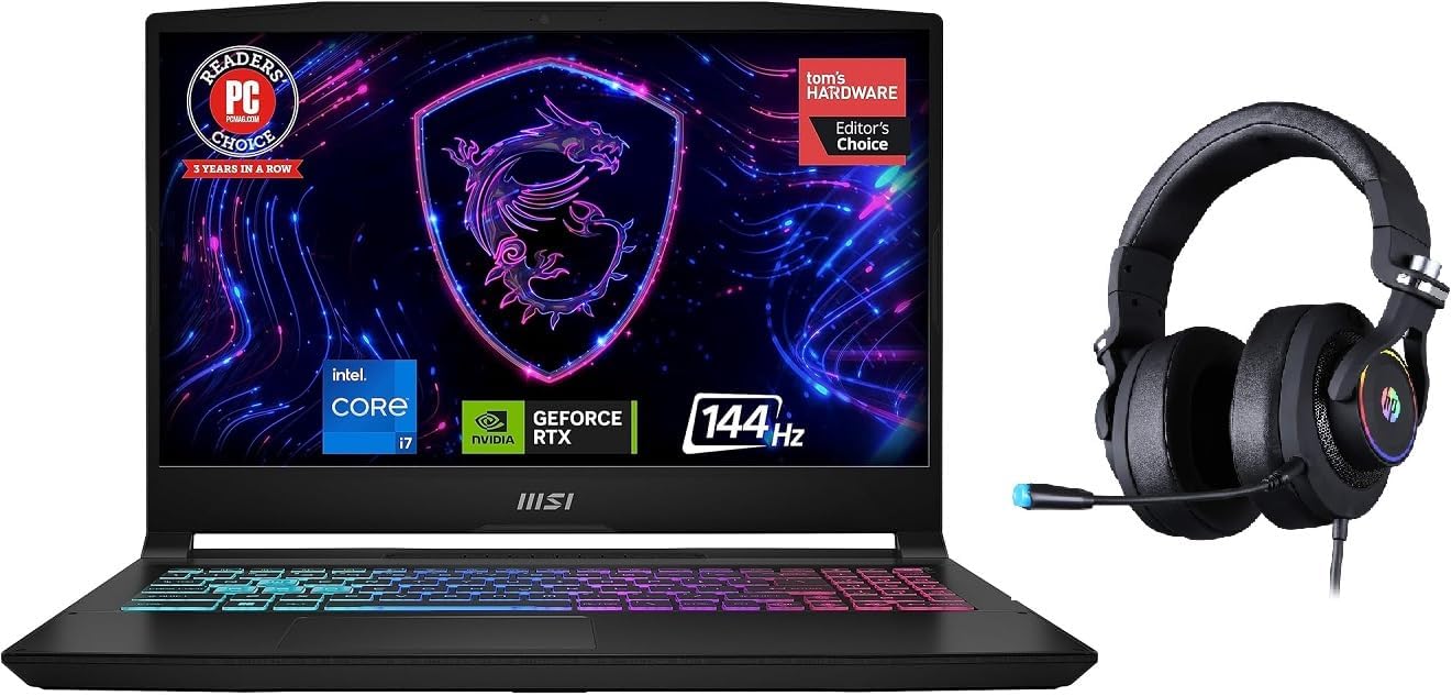 MSI KATANA Gaming Laptop 15.6 Core i7-12650H 16GB RAM 512GB SSD NVIDIA GeForce RTX 4060 - Sleek and powerful gaming laptop. 4711377061070