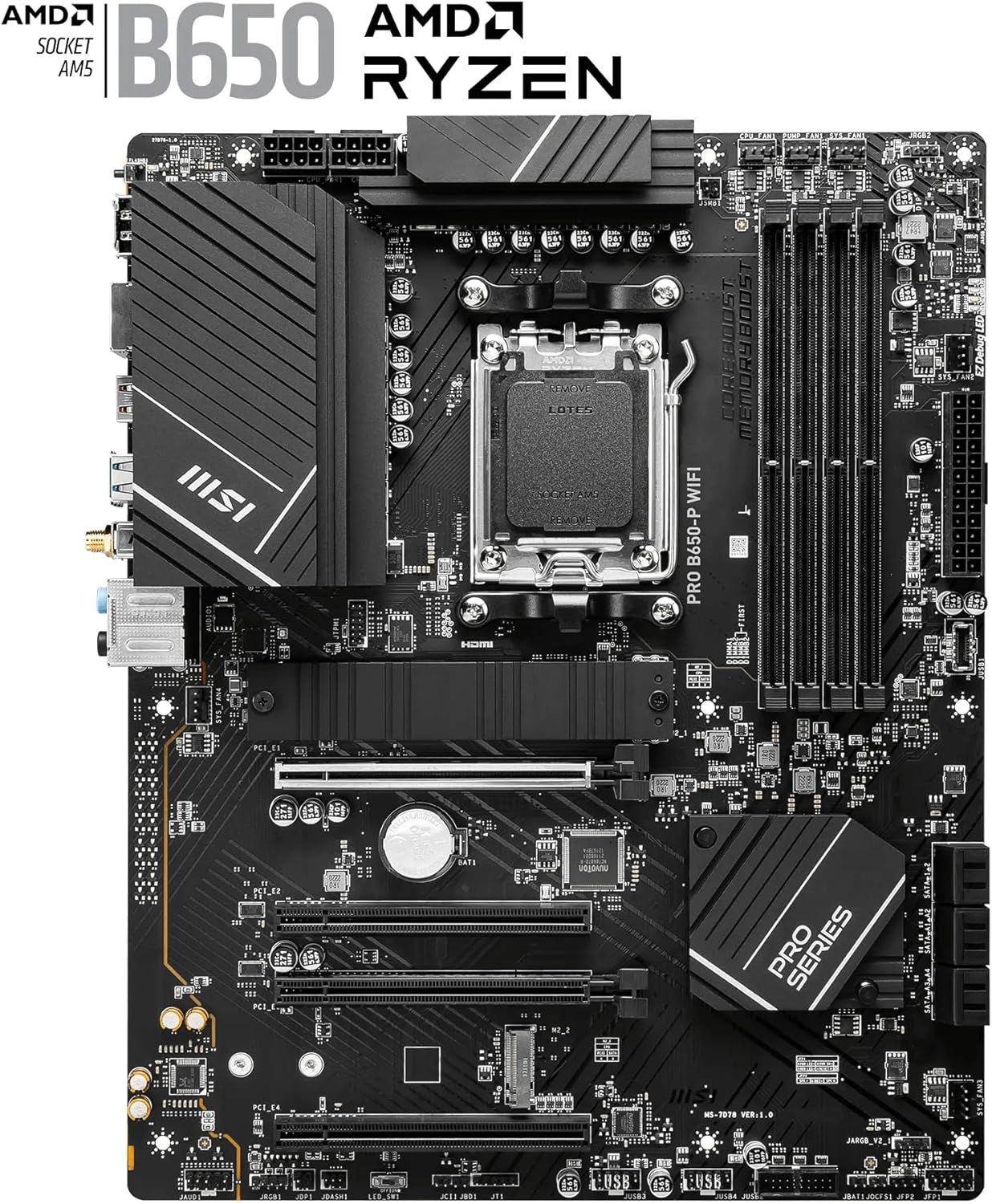 Compact ATX motherboard with AMD B650 chipset for Ryzen 7000 support 4711377010177