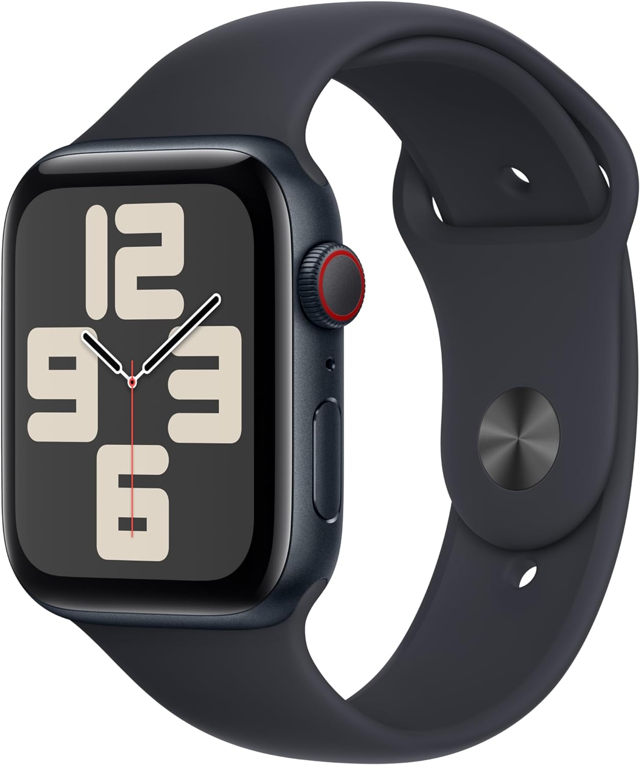 Apple Watch SE (2nd Gen, 2023) - GPS + Cellular 40mm Smartwatch in Midnight Aluminum Case with Midnight Sport Band S/M - Stay connected on the go with cellular connectivity. 0195949006357