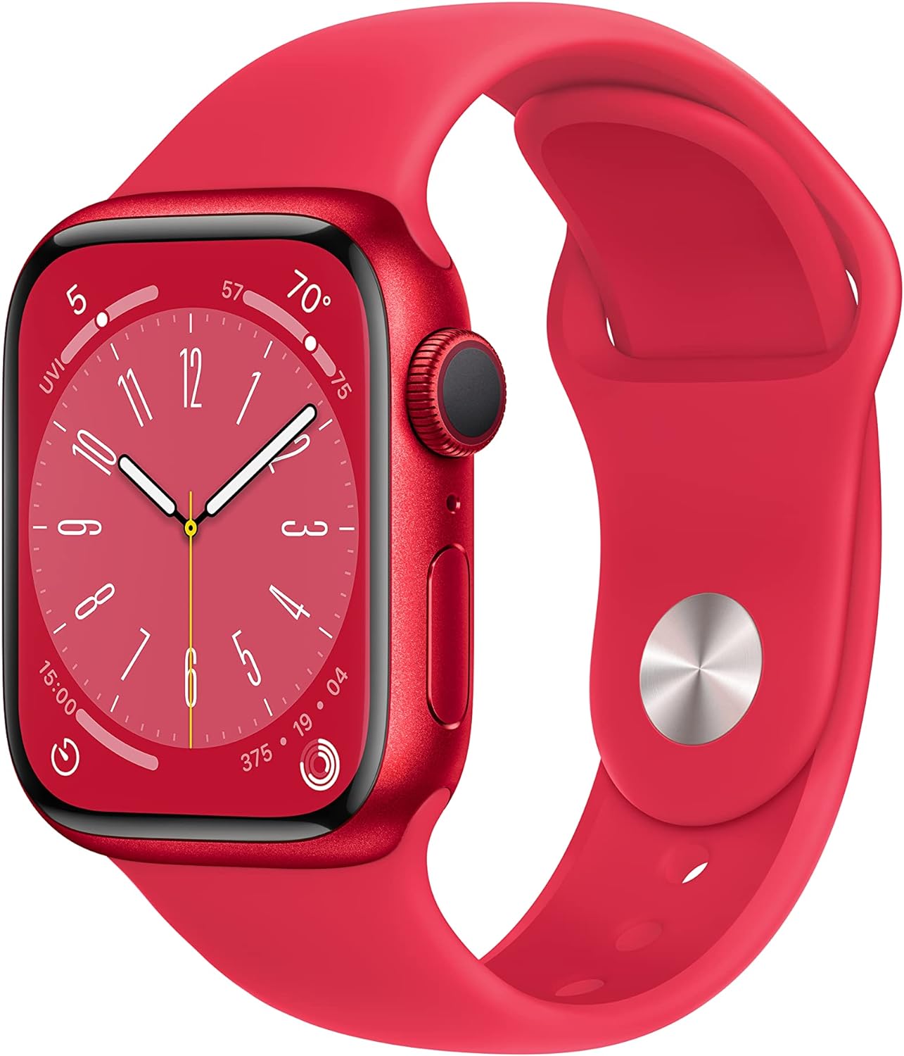 Apple Watch Series 8 (GPS 41mm) in (PRODUCT)RED - Stay connected on the go with this stylish smartwatch. 0194253150879