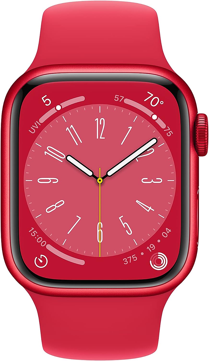 Apple Watch Series 8 (GPS 41mm) - Modern design in vibrant (PRODUCT)RED color for a healthy lifestyle. 0194253150879