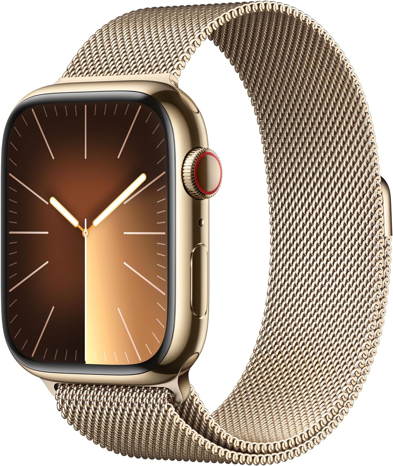 Apple Watch Series 9 - Gold Stainless Steel Case with Gold Milanese Loop 0195949023347