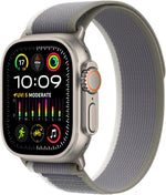 Apple Watch Ultra 2 Smartwatch - Rugged titanium case, green/grey trail loop, S/M 0194253830955