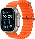 Apple Watch Ultra 2 Smartwatch - Rugged titanium case, orange ocean band - SKU: 0194253826279