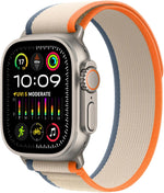 Apple Watch Ultra 2 Smartwatch - Rugged titanium case, Orange/Beige Trail Loop M/L 0194253830597