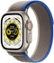 Apple Watch Ultra - Titanium Case, Blue/Gray Trail Loop - M/L: Rugged, capable smartwatch for endurance athletes, adventurers, and water sports enthusiasts. 0194253425748
