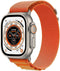 Apple Watch Ultra - Titanium Case, Orange Alpine Loop - Medium: Rugged design for endurance athletes, adventurers, and water sports enthusiasts. 0194253423492