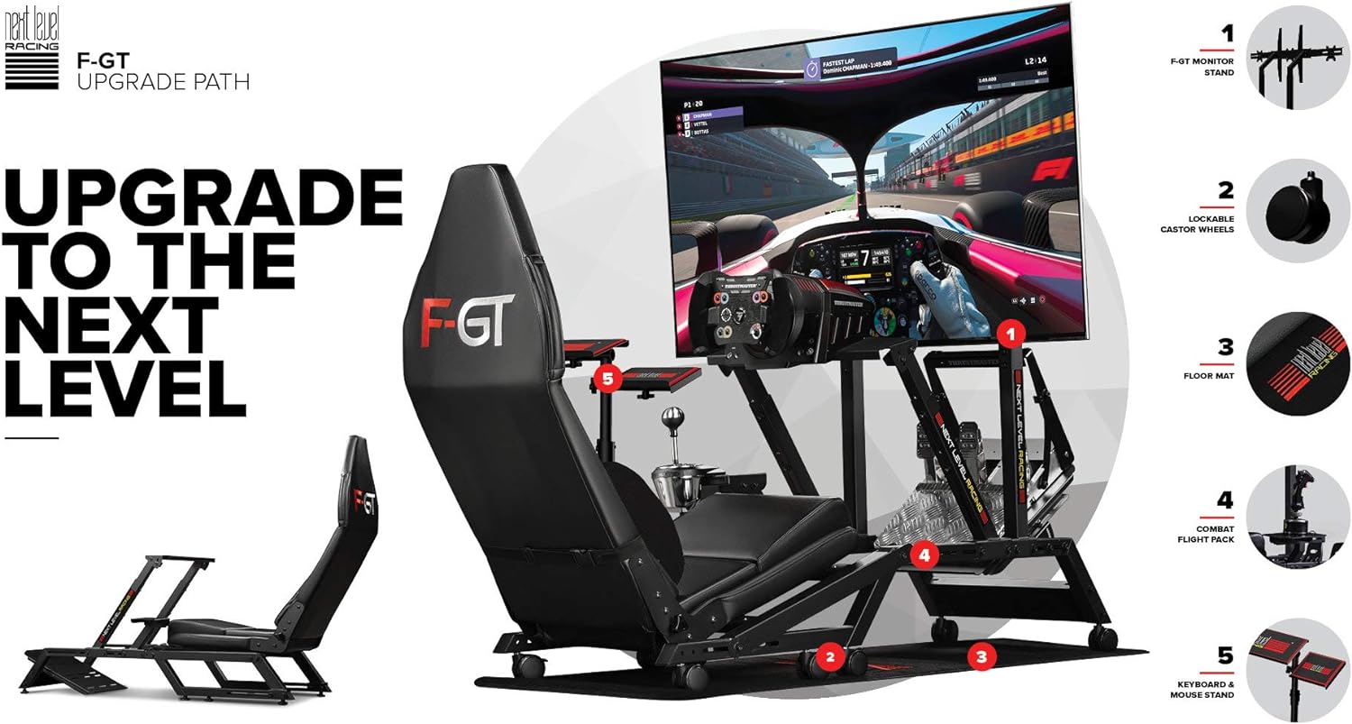 Next Level FGT Racing Simulator Cockpit - Globally Used for Sim Racing and Driver Training 0667380785820