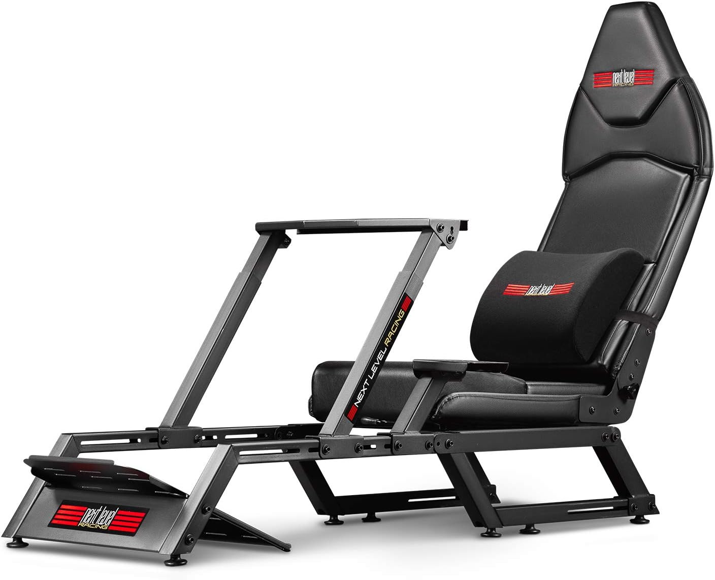 Next Level FGT Racing Simulator Cockpit - Includes Seat Slider, Gear Shifter Support, and Lumbar Cushion 0667380785820