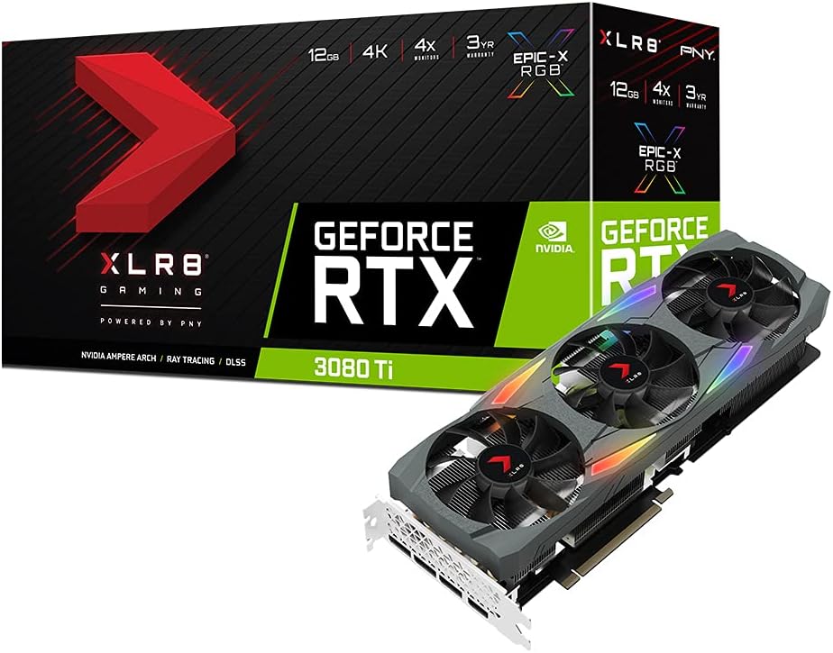 PNY GeForce RTX 3080 Ti 12GB XLr8 Gaming Uprising Edition - Ampere SM brings 2X FP32 throughput and improved power efficiency. 0751492645353