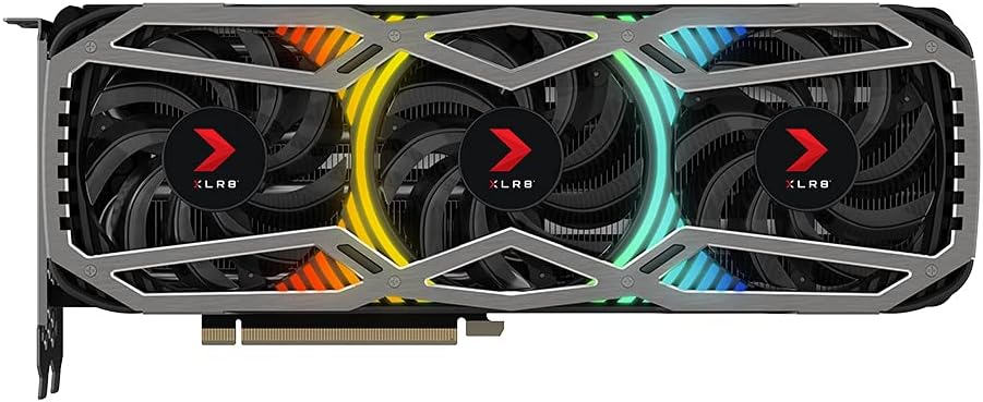 PNY Nvidia GeForce RTX 3070 Ti 8GB XLR8 Gaming Revel Epic-X RGB Triple Fan Graphics Card - Unleash the power of 6144 CUDA cores and up to 608GB/sec memory bandwidth for stunning visuals. 0751492647777