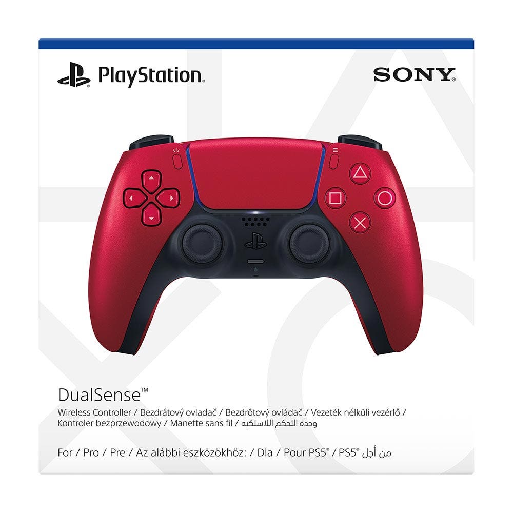 Elevate your gaming with the PS5 DualSense Wireless Controller in Volcanic Red - a metallic finish from the Deep Earth Collection. CFIZCT1W07XVOLCANICRED-R