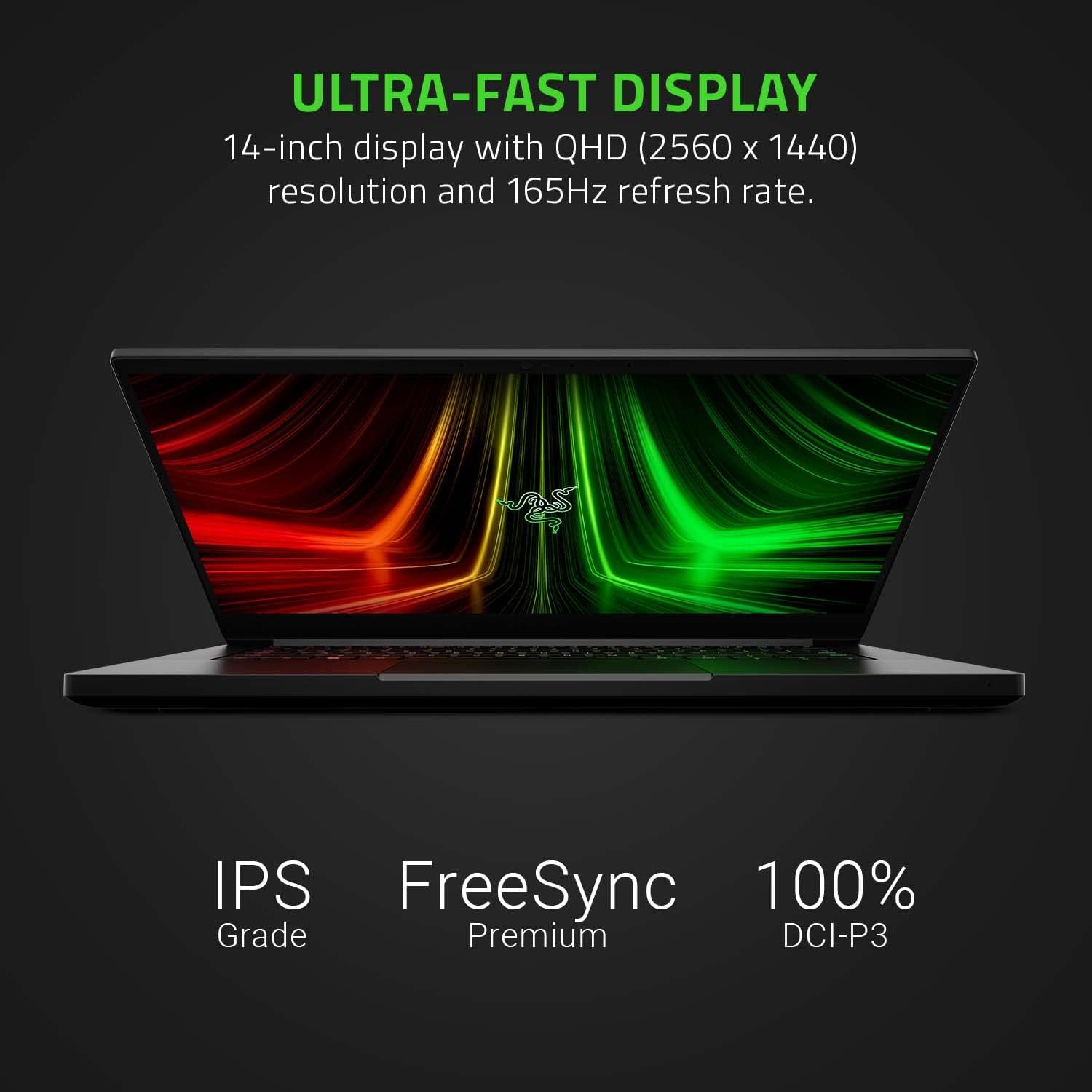 Razer Blade 14: Ryzen 9 CPU, 16GB RAM, 1TB SSD, GeForce RTX 3080Ti, 14 QHD Display, Windows 11 8887910004876