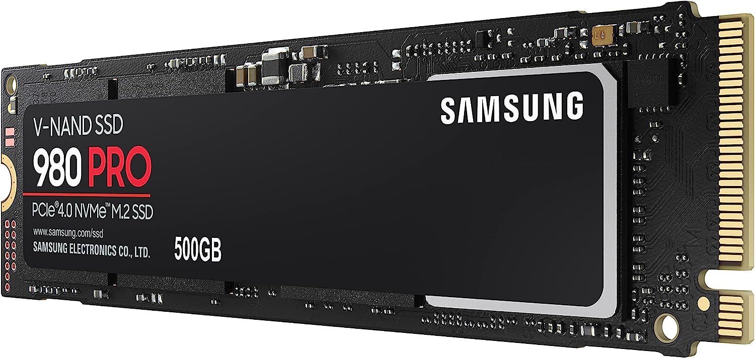 Samsung 980 PRO NVMe M.2 SSD - 500 GB digital storage capacity, PCIe Gen 4.0 x4 8806090295539