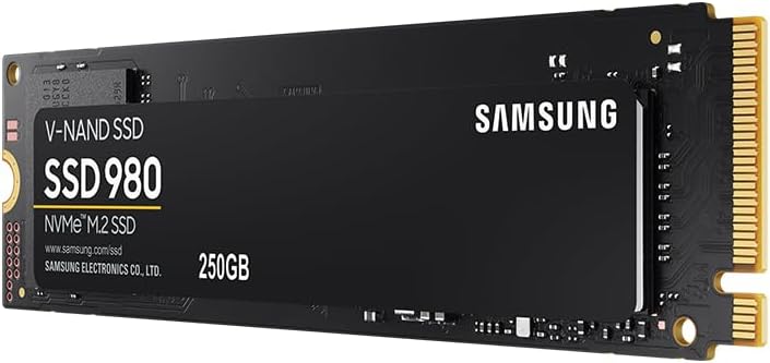 Samsung 980 M.2 250 GB SATA SSD - Reliable and durable 2.5cm hard disk form factor. 8806090572234