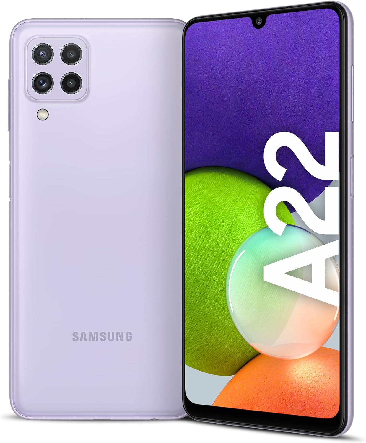 SAMSUNG Galaxy A22 5G in Violet - Experience the power of 5G speeds for gaming, streaming, and sharing content. 8806092510760