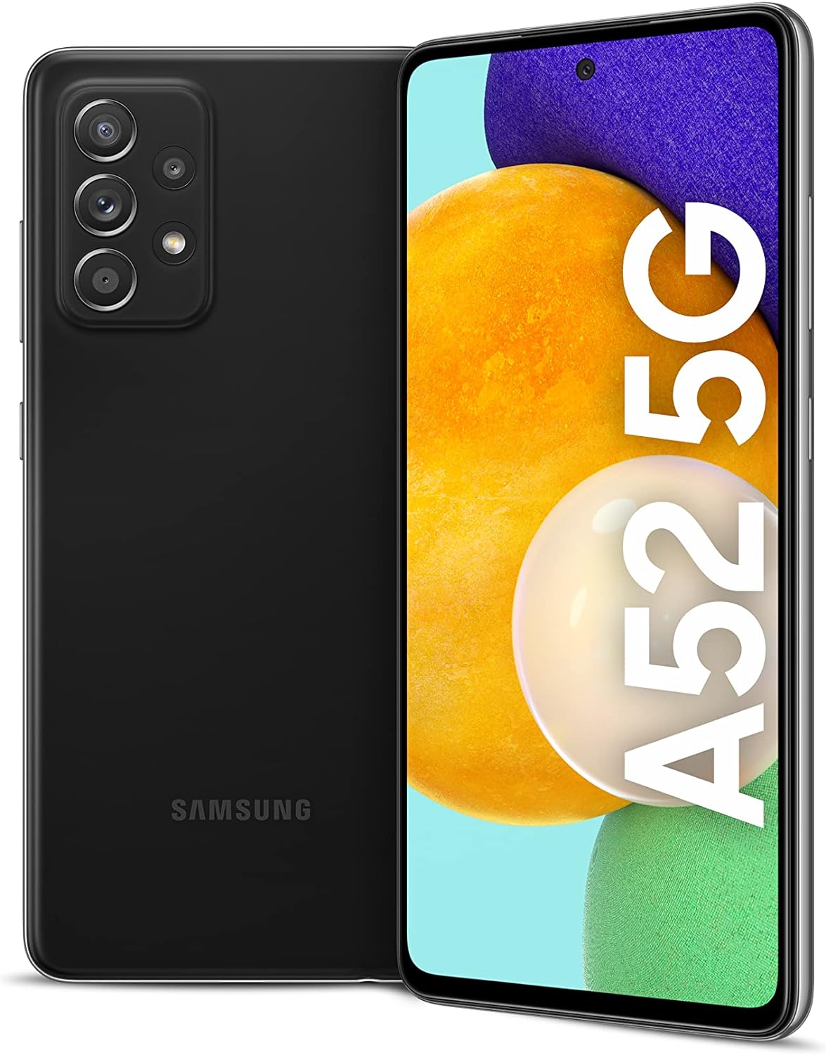 Samsung Galaxy A52 5G smartphone with 6.5 Infinity-O display, quad camera setup, and all-day battery in Blue 8806090991998