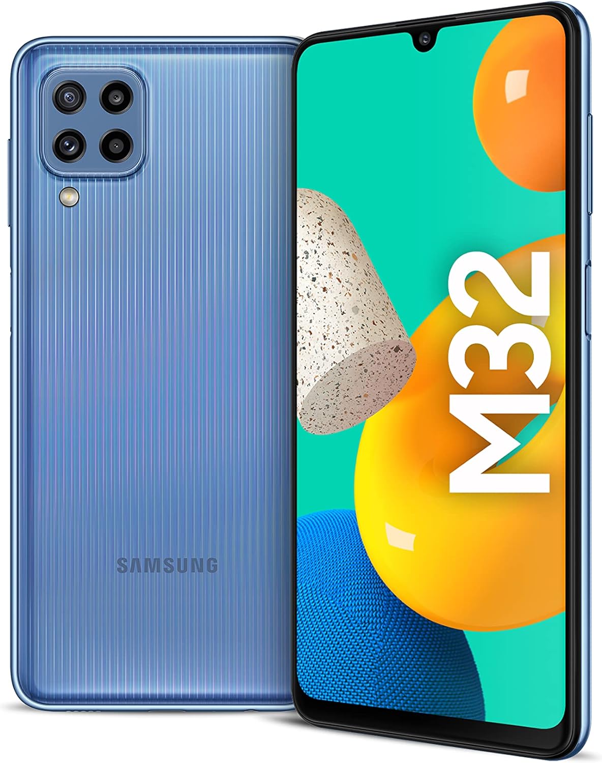 Samsung Galaxy M32 Lte Smartphone, Blue - 5,000mAh battery, 25W Fast Charging for all-day power and quick top-ups. 8806092646469