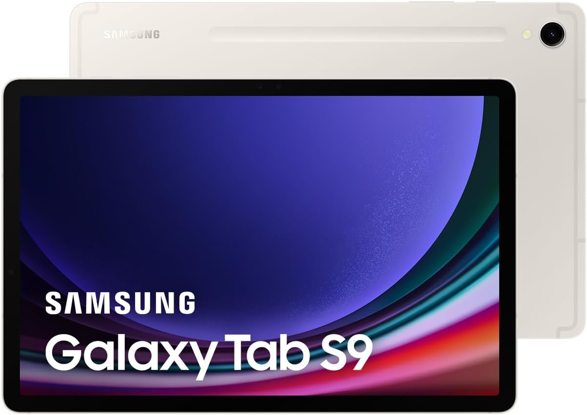 Samsung Galaxy Tab S9 5G Android Tablet, 12GB RAM, 256GB Storage MicroSD Slot, S Pen Included, Beige - Dynamic AMOLED 2X Display for vivid colors and true blacks, HDR10+ visuals, and smooth scrolling. 8806095113210