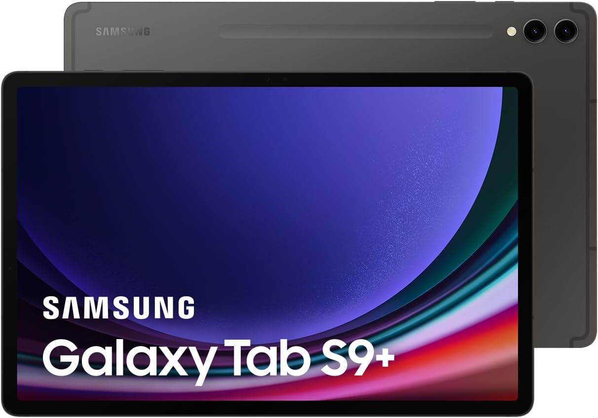 Samsung Galaxy Tab S9+ 5G Android Tablet, Graphite - Dynamic AMOLED 2X Display for vivid colors and smooth scrolling at 120Hz. 8806095118352