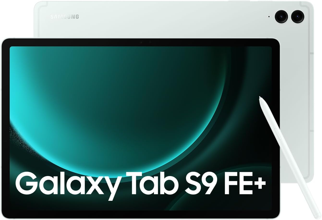 Samsung Galaxy Tab S9 FE+ 12.4 5G Android Tablet, Mint - Colorful design for creative possibilities and entertainment. 8806095170435