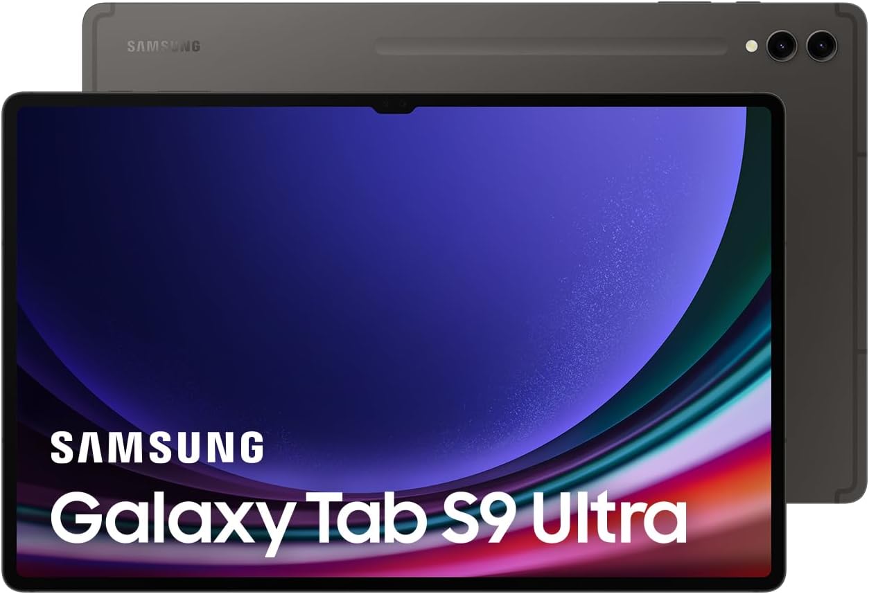 Samsung Galaxy Tab S9 Ultra 5G Android Tablet, 12GB RAM, 256GB Storage MicroSD Slot, S Pen Included, Graphite - Dynamic AMOLED 2X Display for vivid colors and true blacks, HDR10+ visuals, and smooth scrolling at 120Hz. 8806095114989