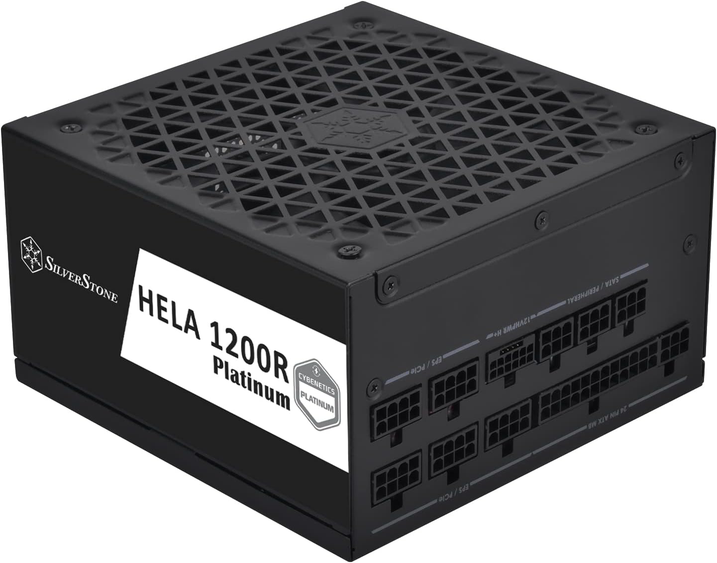 SilverStone Technology HELA 1200R Platinum ATX 3.0 Power Supply - Gen5 12VHPWR PCIe connector, Platinum efficiency, fully modular design. 0844761025564