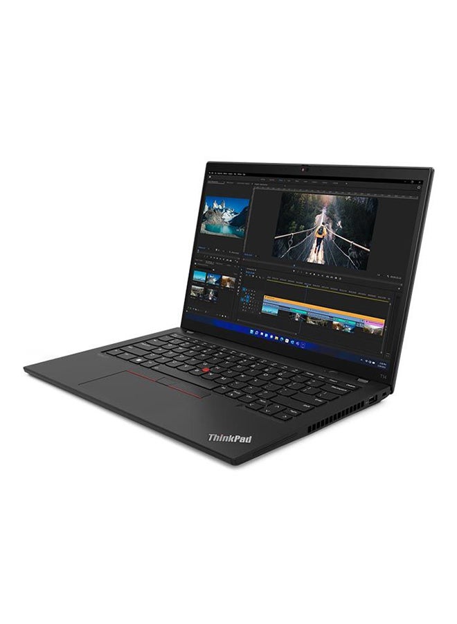 ThinkPad T14 Laptop With 14 - Inch Display, Core i7 - 1255U Processor/16GB RAM/512GB SSD/Intel Iris Xe Graphics/Windows 11 Pro Arabic black - 512GB SSD - 14 - inch - Intel Iris Xe