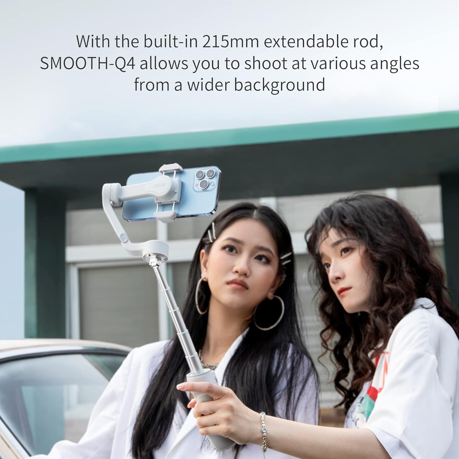 Zhiyun SM-117 Smooth-Q4 3-Axis Mobile Gimbal Stabilizer - Double-sided magnetic fill light 6970194087054
