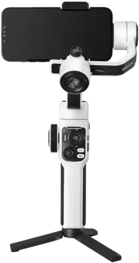 Zhiyun Smooth 5S - White - Professional-grade gimbal for your smartphone videography needs. 6970194087214