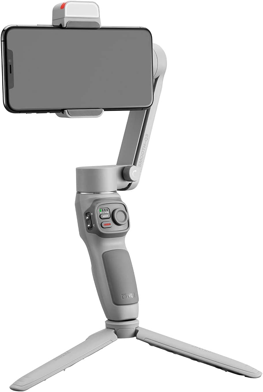 Zhiyun Smooth-Q3 Smartphone 3-Axis Gimbal Stabilizer - Features a built-in rotatable LED video light. 6970194086521